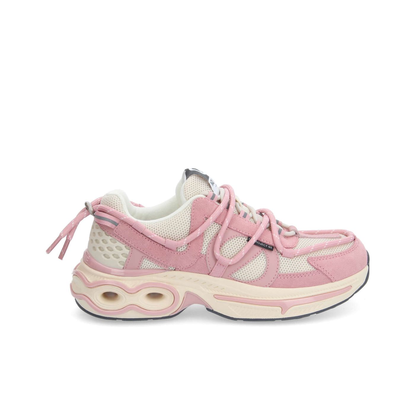 WILLO RUNNER W - MESH/SUEDE - BLANC CASSE/ROSE